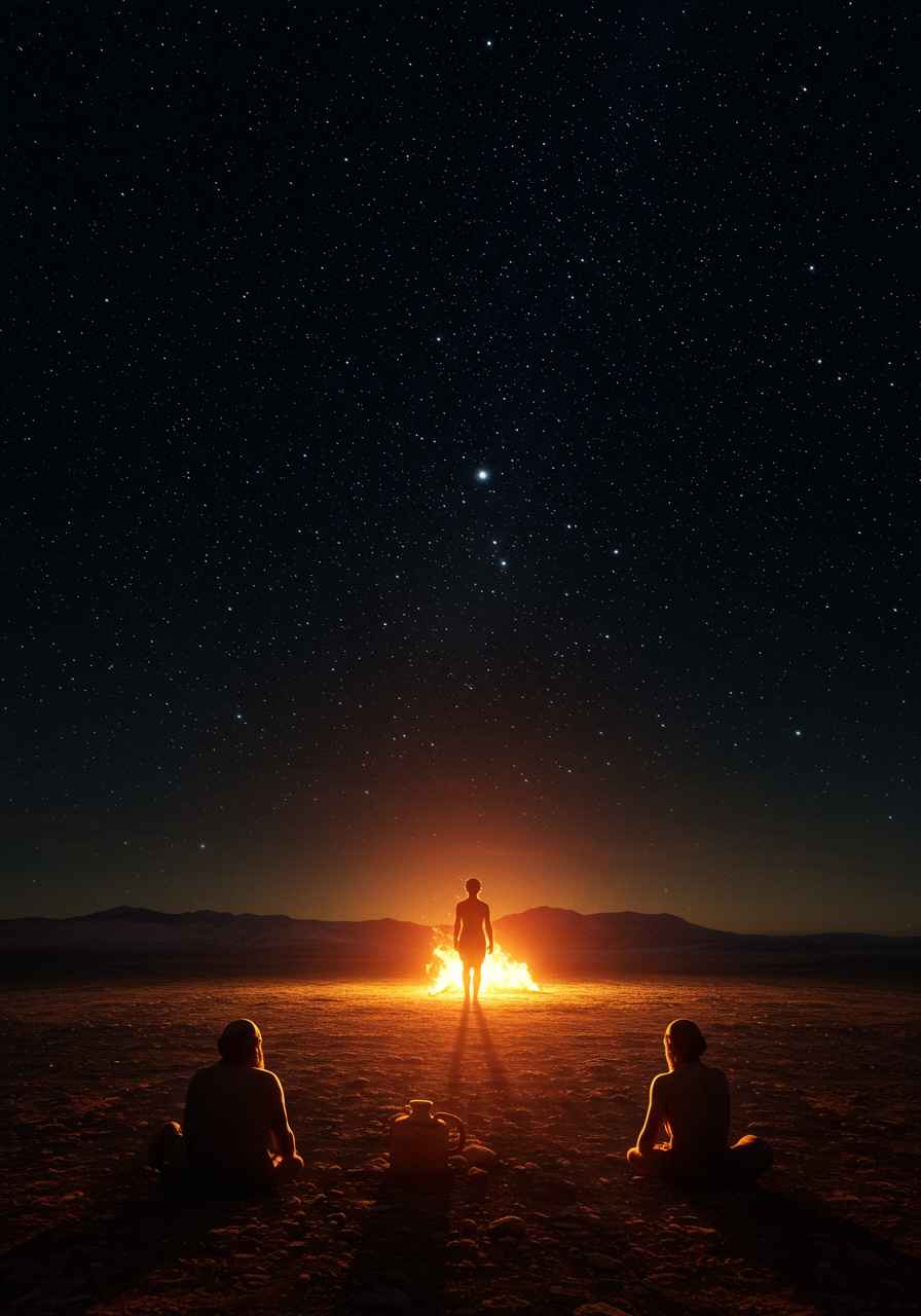 Tierra fértil bajo la luna sangrienta relato de Retelling de mitos